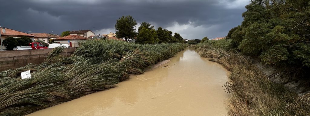 Il fiume Misa la mattina del 17 settembre