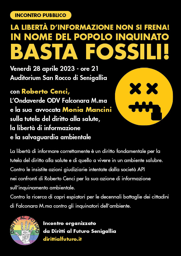 La locandina dell'evento contiene titolo, luogo e orari e una sintesi del contenuto che hai trovato in questo articolo